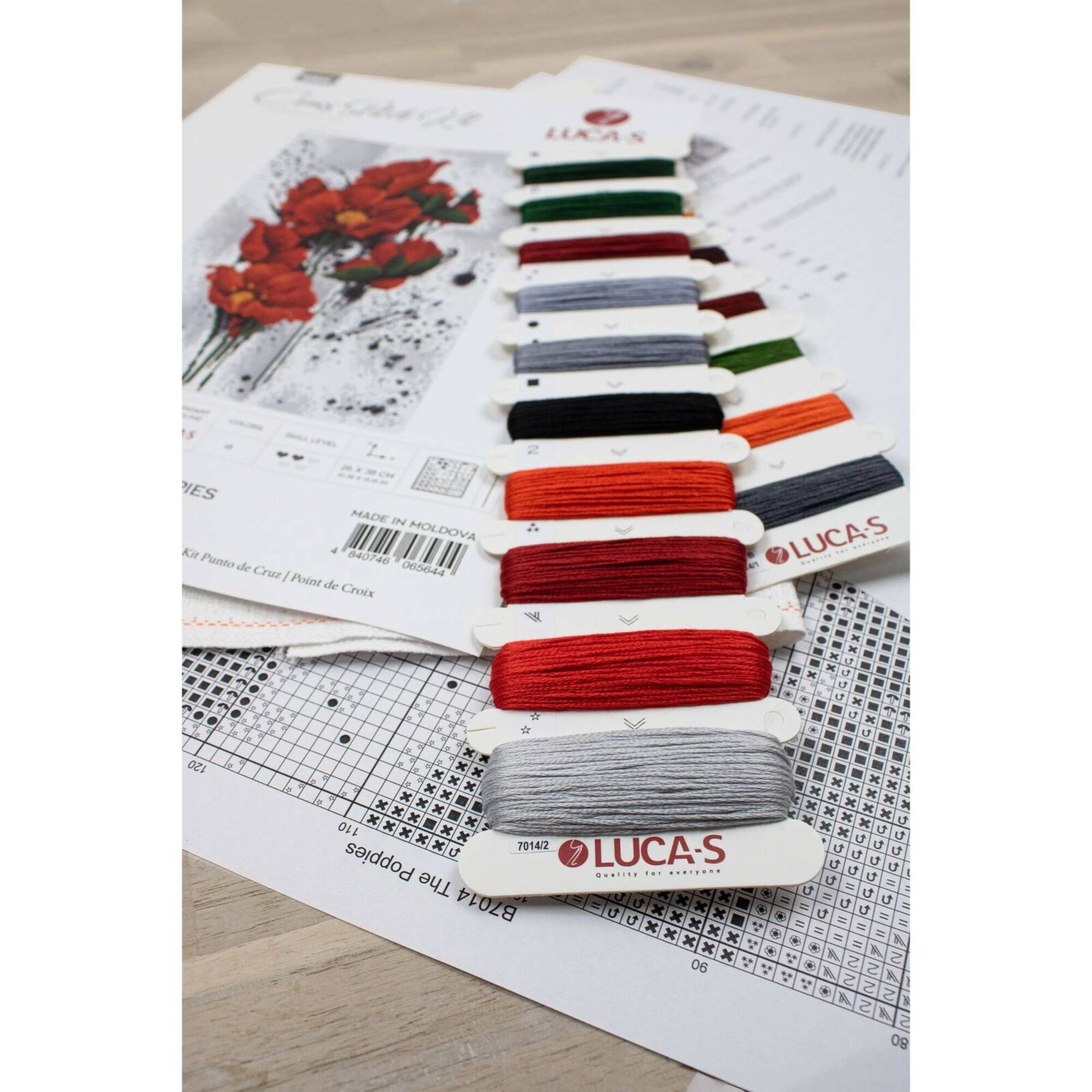Luca-s The Poppies Counted Cross-Stitch Kit